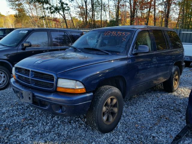 1D4HS38N13F569474 - 2003 DODGE DURANGO SP BLUE photo 2