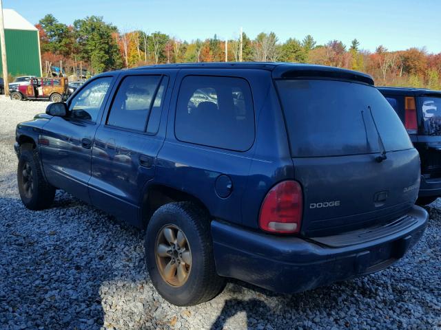 1D4HS38N13F569474 - 2003 DODGE DURANGO SP BLUE photo 3