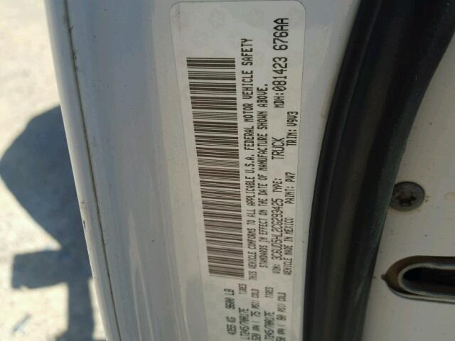 3C6UD5HL2CG293425 - 2012 DODGE RAM 2500 S WHITE photo 10