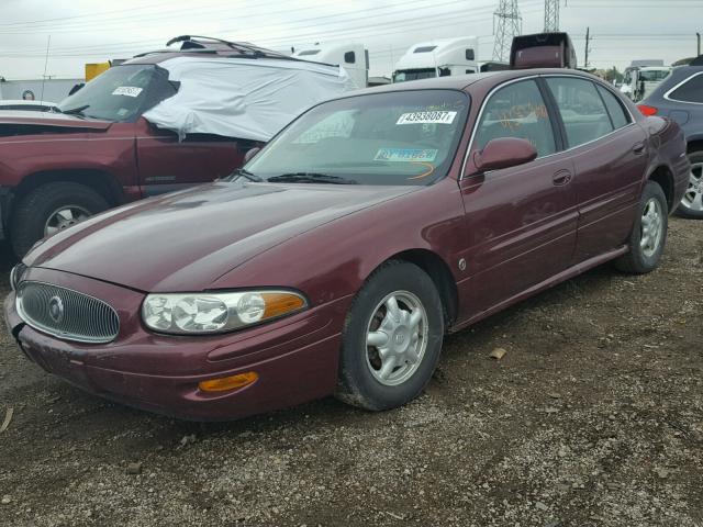 1G4HP54K614275966 - 2001 BUICK LESABRE RED photo 2