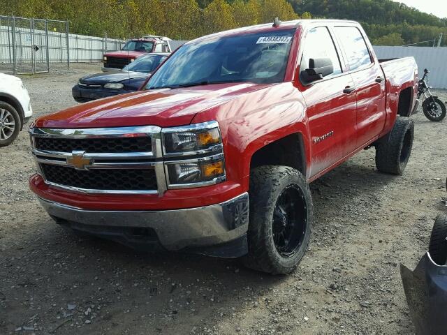 3GCUKREC7EG140309 - 2014 CHEVROLET SILVERADO RED photo 2