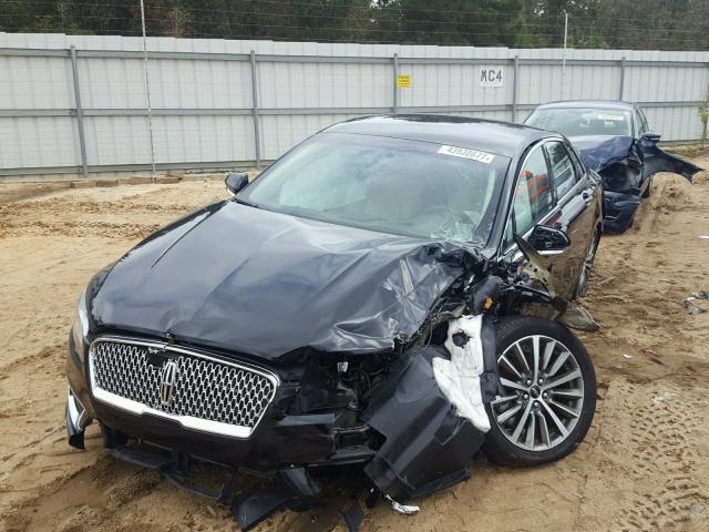 3LN6L5A92HR614180 - 2017 LINCOLN MKZ PREMIE BLACK photo 2