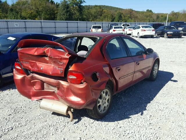 1B3ES56C53D168004 - 2003 DODGE NEON SXT RED photo 4