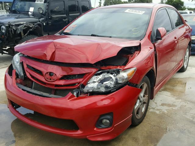 2T1BU4EE4CC785786 - 2012 TOYOTA COROLLA BA BURGUNDY photo 2