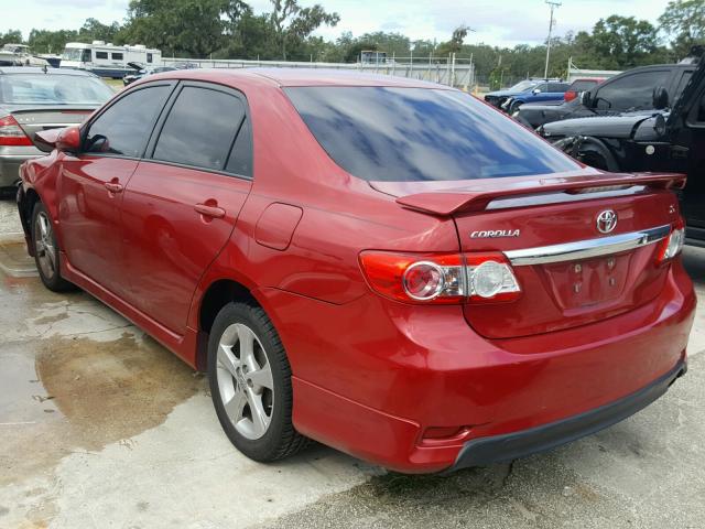 2T1BU4EE4CC785786 - 2012 TOYOTA COROLLA BA BURGUNDY photo 3