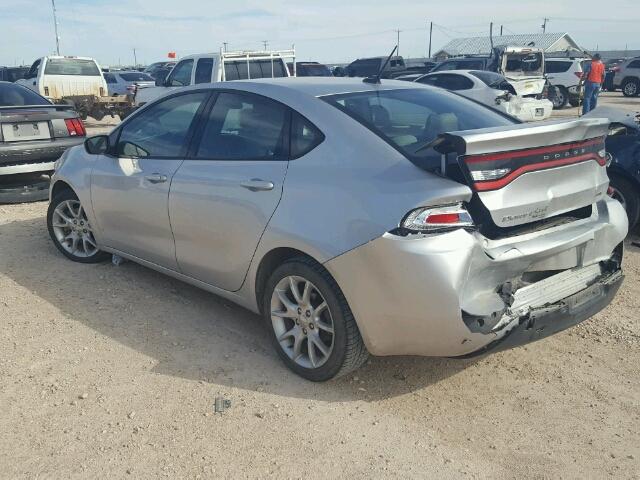 1C3CDFBA0DD126596 - 2013 DODGE DART SXT SILVER photo 3