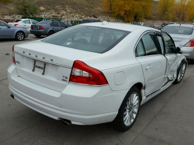 YV1902AH6B1136583 - 2011 VOLVO S80 T6 WHITE photo 4