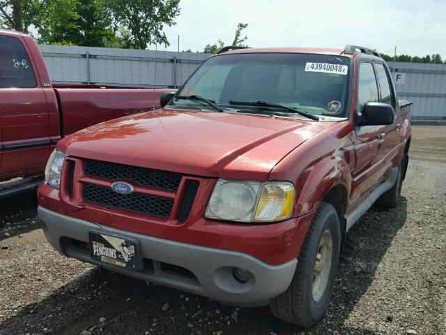 1FMZU77E22UC16963 - 2002 FORD EXPLORER S RED photo 2