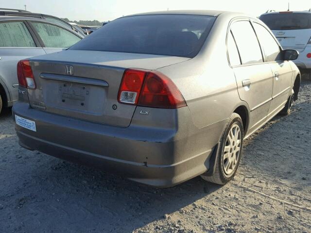 2HGES165X4H543478 - 2004 HONDA CIVIC LX GRAY photo 4