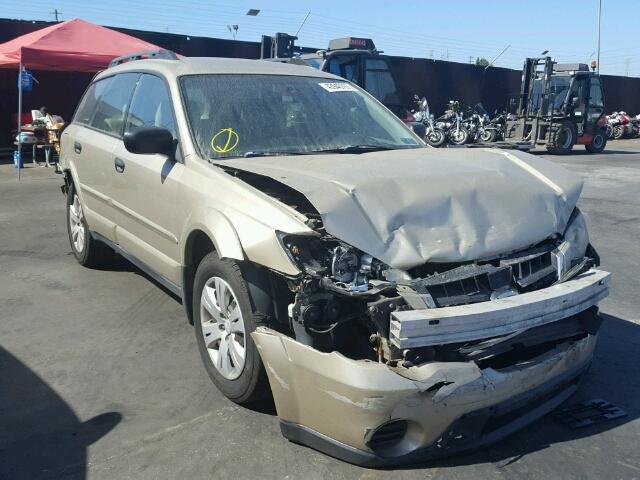 4S4BP60C187329435 - 2008 SUBARU OUTBACK GOLD photo 1