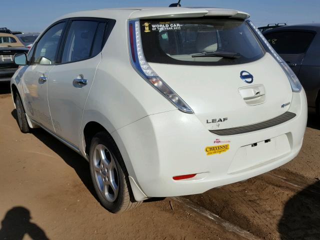 JN1AZ0CP6CT016888 - 2012 NISSAN LEAF SV CREAM photo 3