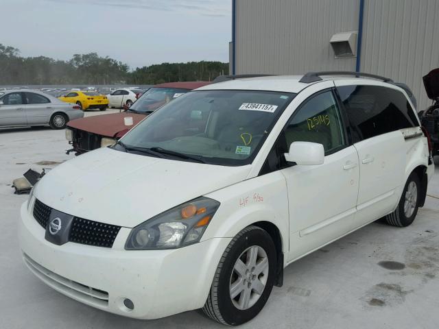 5N1BV28U14N346513 - 2004 NISSAN QUEST S WHITE photo 2