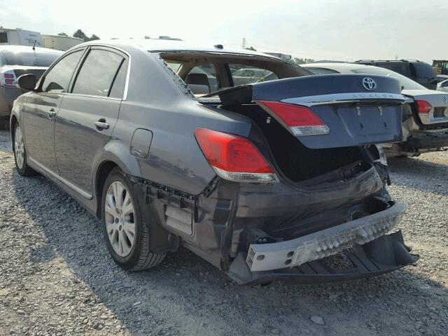 4T1BK3DB7BU379876 - 2011 TOYOTA AVALON BAS GRAY photo 3