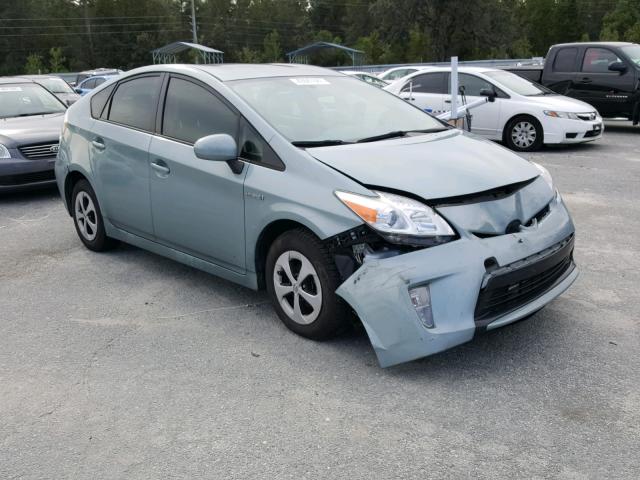 JTDKN3DU3D1679755 - 2013 TOYOTA PRIUS GREEN photo 1