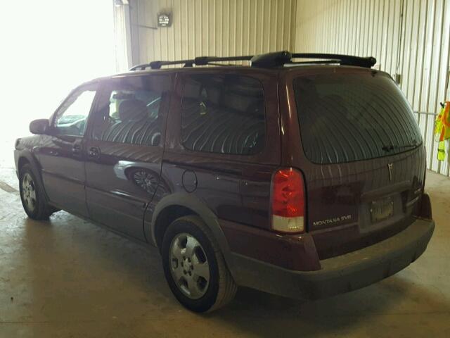 1GMDV33L46D119905 - 2006 PONTIAC MONTANA SV BURGUNDY photo 3