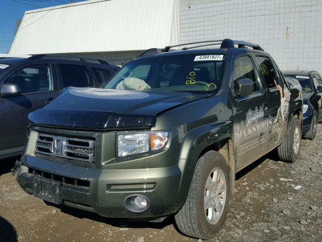 2HJYK16576H533999 - 2006 HONDA RIDGELINE GREEN photo 2