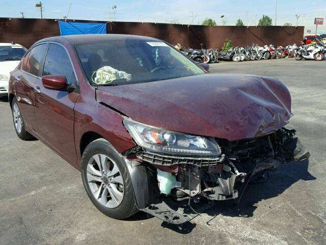 1HGCR2F30EA026326 - 2014 HONDA ACCORD BURGUNDY photo 1