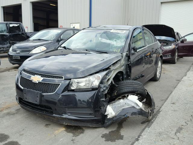 1G1PH5SB0E7205490 - 2014 CHEVROLET CRUZE ECO BLACK photo 2