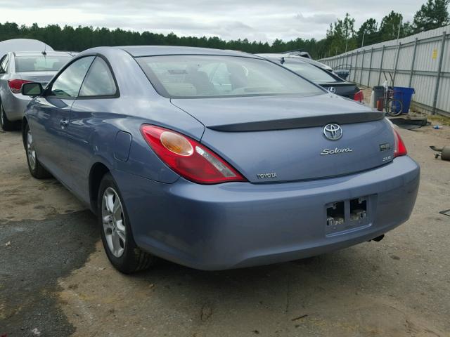 4T1CE38P14U882453 - 2004 TOYOTA CAMRY SOLA BLUE photo 3