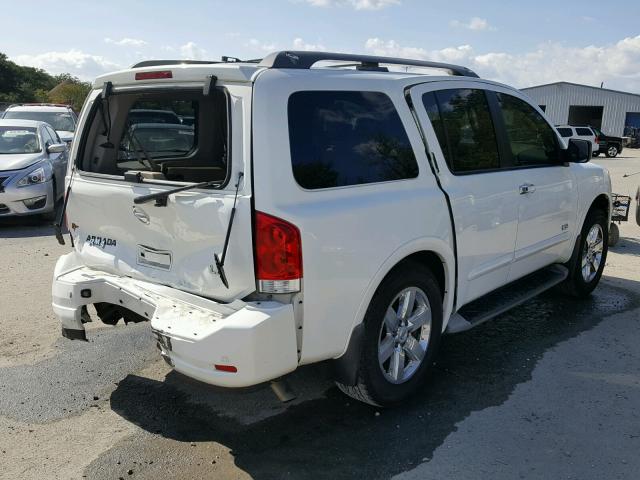 5N1AA08C69N605295 - 2009 NISSAN ARMADA SE WHITE photo 4