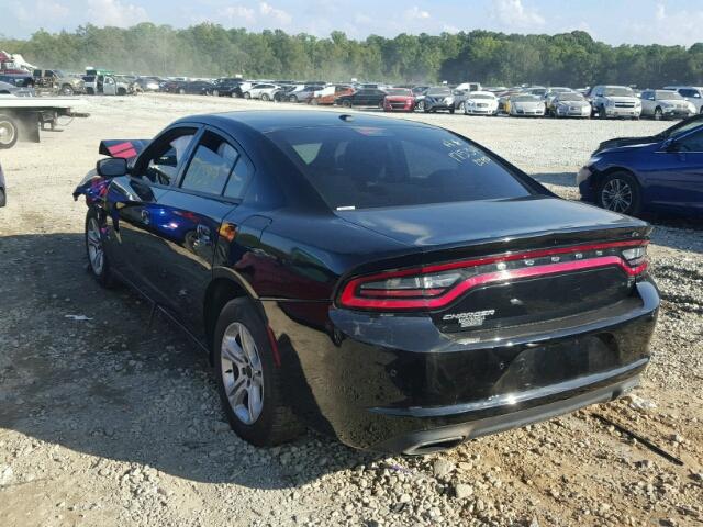 2C3CDXBG0GH103739 - 2016 DODGE CHARGER SE BLACK photo 3