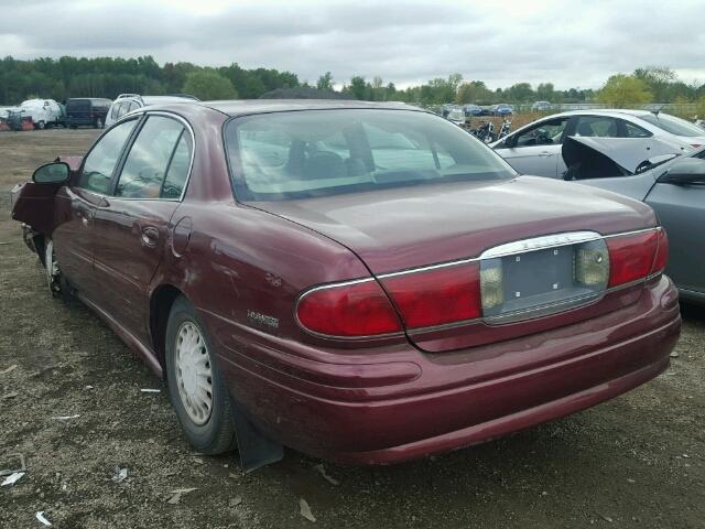 1G4HP54K924161543 - 2002 BUICK LESABRE CU BURGUNDY photo 3