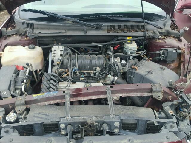 1G4HP54K924161543 - 2002 BUICK LESABRE CU BURGUNDY photo 7