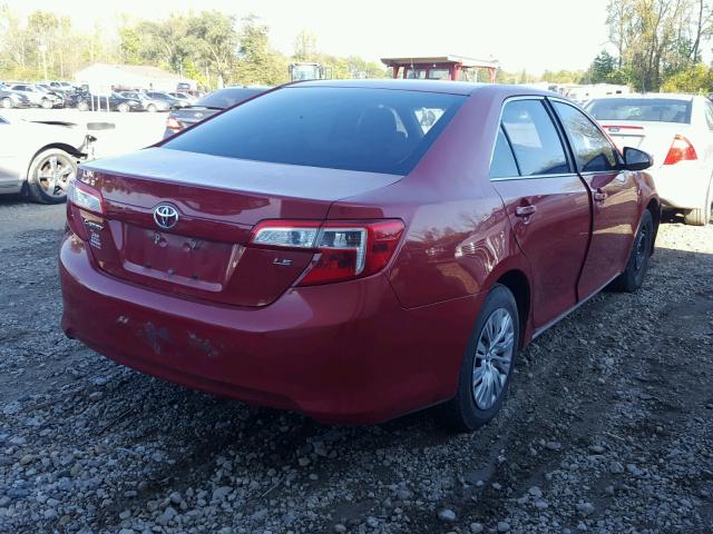 4T1BF1FK9DU666578 - 2013 TOYOTA CAMRY L RED photo 4