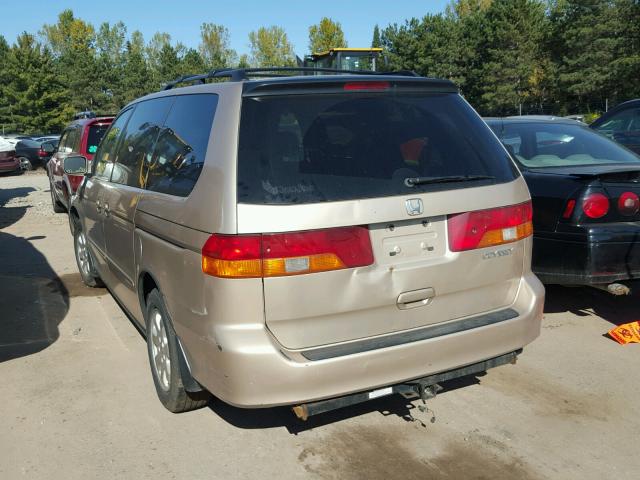 5FNRL18762B032218 - 2002 HONDA ODYSSEY TAN photo 3