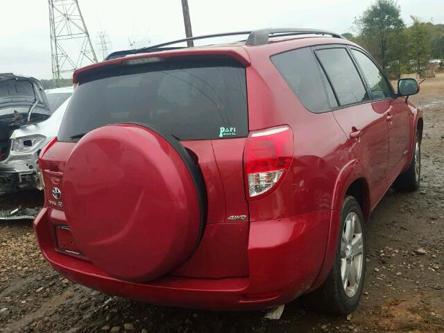 JTMBD32V966003055 - 2006 TOYOTA RAV4 SPORT RED photo 4