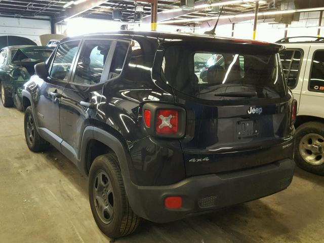 ZACCJBATXFPC23356 - 2015 JEEP RENEGADE S BLACK photo 3