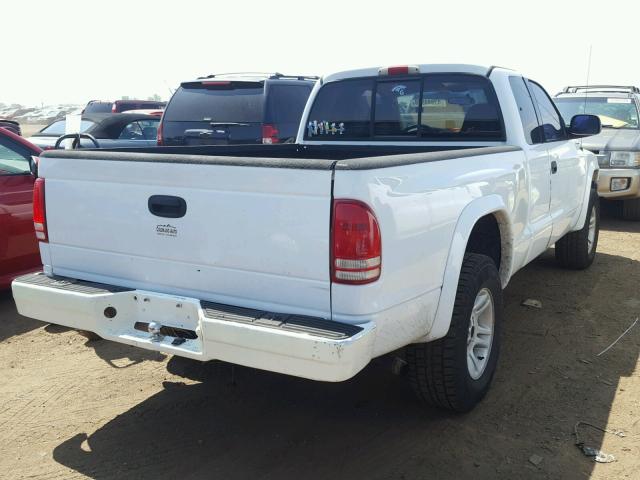 1B7GG22N91S113725 - 2001 DODGE DAKOTA WHITE photo 4