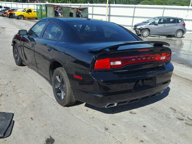 2C3CDXHG6EH363440 - 2014 DODGE CHARGER SX BLACK photo 3