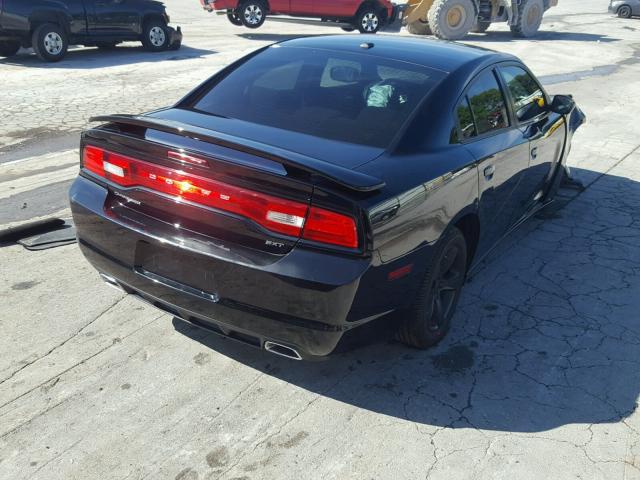 2C3CDXHG6EH363440 - 2014 DODGE CHARGER SX BLACK photo 4