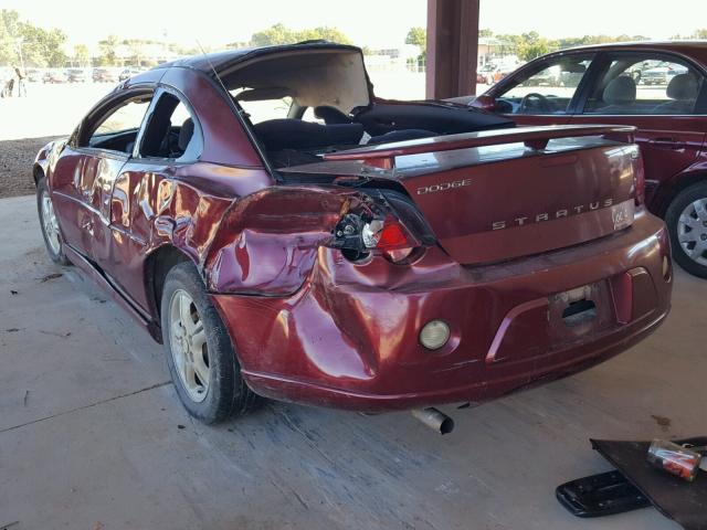 4B3AG42G94E114444 - 2004 DODGE STRATUS SX MAROON photo 3