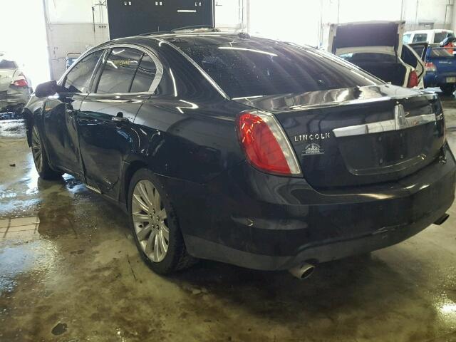 1LNHL9DR6BG600518 - 2011 LINCOLN MKS BLACK photo 3