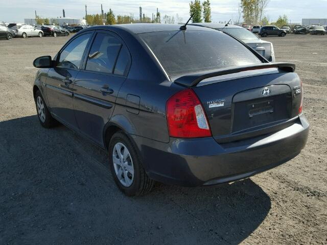 KMHCN45C59U384996 - 2009 HYUNDAI ACCENT GLS CHARCOAL photo 3