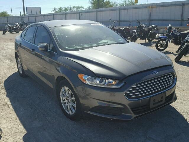 3FA6P0G71GR132323 - 2016 FORD FUSION S GRAY photo 1