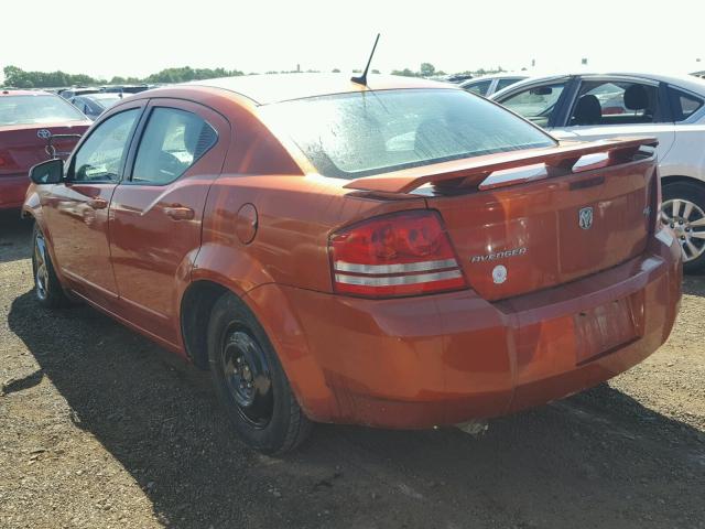 1B3LC76M68N692093 - 2008 DODGE AVENGER R/ ORANGE photo 3