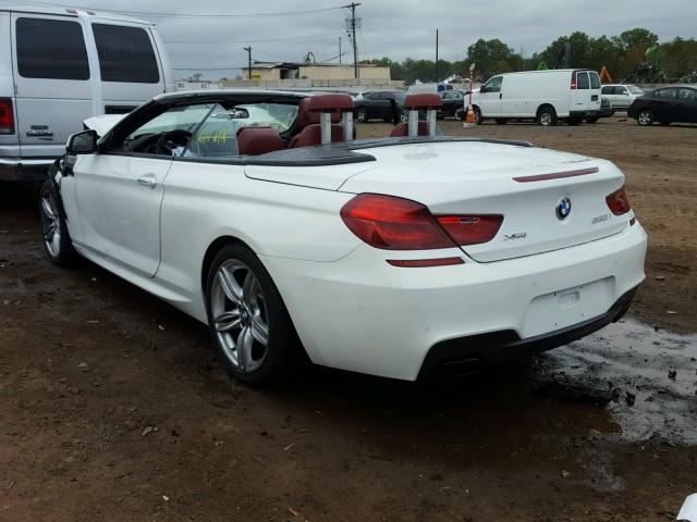 WBAYP1C55DD216000 - 2013 BMW 650 WHITE photo 3