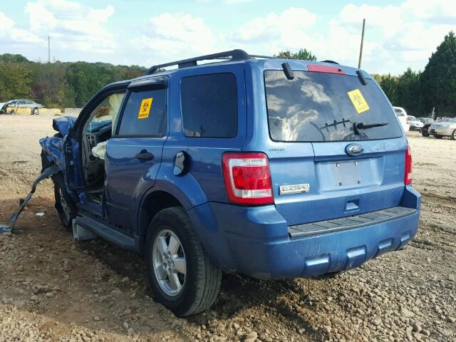 1FMCU0D73AKA52510 - 2010 FORD ESCAPE BLUE photo 3