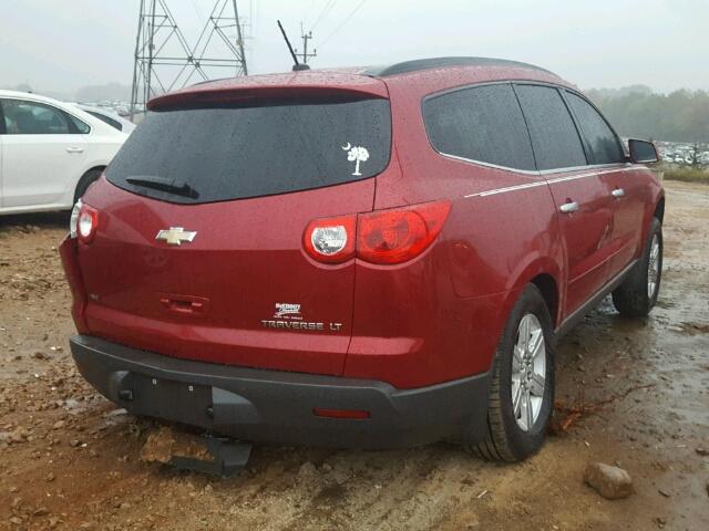 1GNKVGED4CJ153114 - 2012 CHEVROLET TRAVERSE RED photo 4
