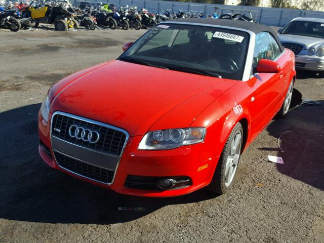 WAUBF48H78K001183 - 2008 AUDI A4 S-LINE RED photo 2