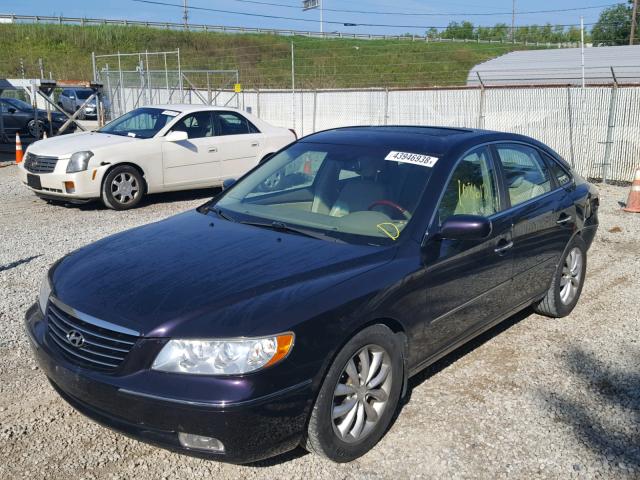 KMHFC46F27A208739 - 2007 HYUNDAI AZERA SE PURPLE photo 2