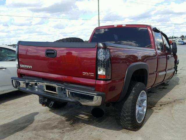 1GTHK29224E263886 - 2004 GMC SIERRA K25 BURGUNDY photo 4