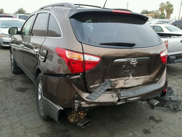 KM8NU4CC9CU188307 - 2012 HYUNDAI VERACRUZ G BROWN photo 3