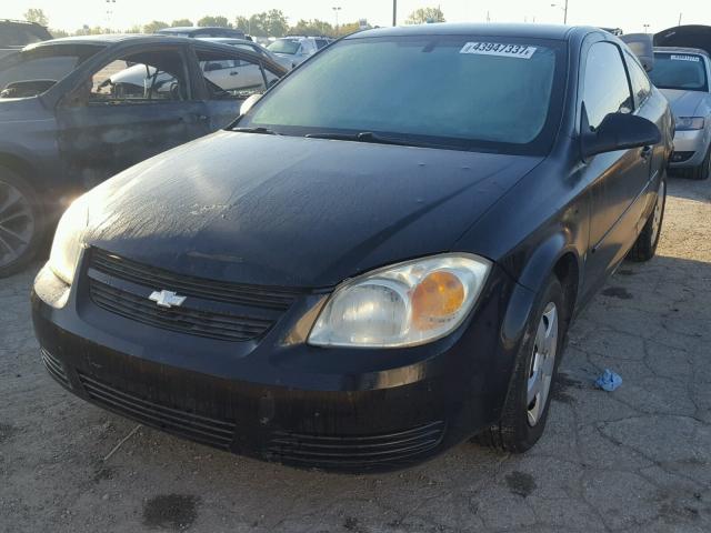 1G1AK15F577296337 - 2007 CHEVROLET COBALT BLACK photo 2