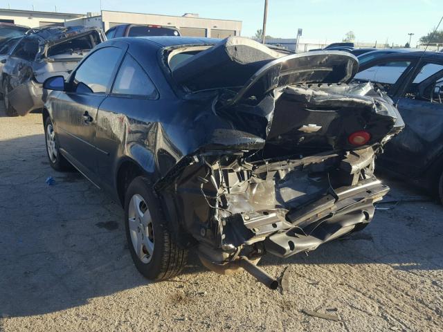 1G1AK15F577296337 - 2007 CHEVROLET COBALT BLACK photo 3