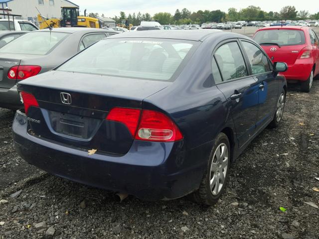 1HGFA16598L095170 - 2008 HONDA CIVIC LX BLUE photo 4