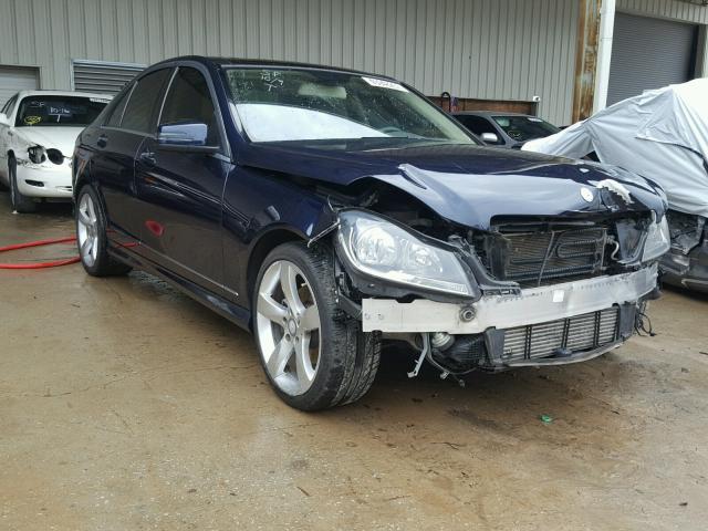 WDDGF4HB2EA967243 - 2014 MERCEDES-BENZ C BLUE photo 1